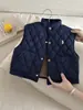Chaleco Espeso para Niños 2025 Otoño e Invierno Marca de Moda para Niñas Uniforme Escolar Cuadros Bebé Niño Pequeño Chaleco Chaqueta Cálido
