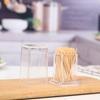 Tubo Cilindro Cuadrado Acrílico Creativo para Palillos para Restaurante de Comida Rápida Mesa de Comedor Tubo Cilindro Transparente de Plástico para Palillos