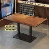 Mesa de bar e combinação de cadeiras comercial restaurante ocidental cafeteria restaurante de música restaurante pequeno bar cadeira de jantar de madeira maciça personalização