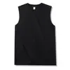 230g Xinjiang algodão mangas colete masculino puro algodão fitness crewneck base camiseta masculina e feminina colete solto engrossado
