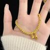 Nova Chegada Pulseira Huan Dupla Lótus Lótus Elegante Presente Entrada Luxo Personalizado Moda Feminina Pulseira Antiga