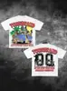 Camiseta con Estampado Distintivo Estilo Americano Street Gothic Algodón Puro Primavera y Otoño Nuevo Estilo Estilo Retro para Hombres y Mujeres Pareja