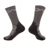 Meias de caminhada de lã Merino transfronteiriças, amortecimento felpudo espessado, absorventes de choque, quentes, antiderrapantes para corrida e esportes de fitness