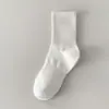 Calcetines Negros de Media Pantorrilla para Mujer, Verano y Primavera/Otoño, Resistentes al Olor, Calcetines Deportivos Blancos tipo Faja, Calcetines de Algodón Puro para Hombre, Venta al por Mayor desde Fabricante de Zhuji