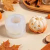 Creación de Dibujos Molde de Silicona de Calabaza Estéreo 3D Cara de Fantasma de Calabaza Halloween Molde para Velas de Aromaterapia Yeso Resina Epoxi