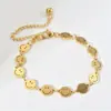 Amazon Transfronteiriço Moda Popular Aço Inoxidável de Alta Qualidade Pulseira com Rosto Sorridente Joias Femininas Pronta para Uso Atacado