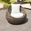 Combinação de Sofá de Rattan para Exterior Varanda Pátio Móveis de Rattan Exterior Exterior Exterior Jardim Lazer Sofá Impermeável Cadeira Lazer