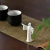 Adornos para Mascotas de Té Cerámica de Té Zen Arena Púrpura Pequeño Monje Juego de Té Bandeja de Té Maceta Accesorios Tanque de Peces Paisaje