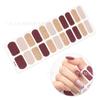 Venta al por mayor de fábrica moda popular diseño de rayas pegatinas para uñas impermeables arte de uñas pegatinas completas pegatinas de color navideño enviar tira de frotar