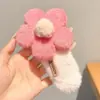 Presilha de Cabelo de Pelúcia Que Não Machuca a Cabeça, Novo Acessório de Cabelo Bico de Pato Outono, Presilha de Cabelo Xadrez Estilo Doce para a Parte de Trás da Cabeça