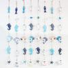 Estilo Mediterrâneo Rede de Pesca Criativa Pingente de Corda de Peixe Pequeno Decorações de Parede Enfeites Pendurados Artesanato Marinho