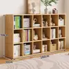 Estantería de madera maciza, estante de almacenamiento de pie, librero, armario de almacenamiento, combinación integrada montada en la pared, armario de rejilla para jardín de infantes, armario de almacenamiento