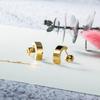 Aretes semicirculares de marca original tide, aretes de acero de titanio de personalidad simple para hombres y mujeres, temperamento, aretes comodín, venta al por mayor de aretes