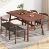 Mesa de Comedor para Apartamentos Pequeños, Casas de Alquiler, Mesa y Sillas Modernas Minimalistas para Restaurantes de Comida Rápida, Mesa Rectangular Comercial