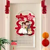 Adesivos de Casamento Desenho Animado com Palavras Felizes para Decoração do Quarto de Casamento, Adesivos de Casamento com Palavras Felizes, Adesivos de Porta com Dragão Tridimensional, Fênix e Pássaro Magpie Palavras Felizes