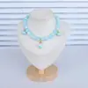 Luz de noche de nuevo estilo collar con colgante de amor de cuentas de amatista gato y perro pequeños accesorio simple universal multicolor ajustable