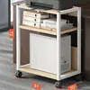 Gabinete de Almacenamiento para Impresora, Estante de Escritorio para Apartamento Pequeño, Estante de Almacenamiento Móvil de Pie, Soporte para Host de Computadora