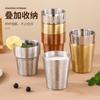 Taza de acero inoxidable 304 de grado alimenticio, taza aislante de doble capa para restaurante coreano, para catering comercial, barbacoa, bebidas, cerveza.