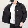 Nueva Chaqueta de Mezclilla para Hombre de Primavera y Otoño, Chaqueta de Trabajo Estilo Coreano Vintage y Elegante, Abrigo de Mezclilla Duradero para Trabajadores de Reparación de Automóviles