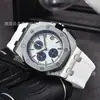 Estación independiente Comercio exterior popular Un reloj de cuarzo suizo de alta gama de seis agujas para hombre con correa de silicona Reloj deportivo al por mayor