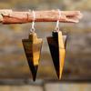 Comercio electrónico transfronterizo exclusivamente para aretes colgantes de flecha de piedra natural europea y americana estilo Ins, joyería popular, joyería al por mayor