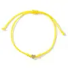 Pulseiras Finas Coloridas Tecidas com Detalhes de Coração Dourado, Adequadas para Usar em Camadas e Combinar para Realçar a Sofisticação dos Looks Diários