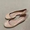 Zapatos Planos Rojos Vintage Hermosos de Boca Baja para Mujer 2026 Verano Nuevos Sandalias Planas de Punta Redonda Estilo Francés Slip-On