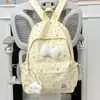 Mochila Escolar Transfronteriza para Estudiantes, Versátil Mochila Femenina de Lunares con Lazo de Alto Valor, Mochila Estilo Japonés