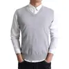 Suéter de punto para hombre de otoño e invierno, cuello en V, jersey, juvenil, sin mangas, transfronterizo, chaleco suéter para hombre, chaleco, venta al por mayor