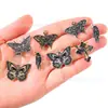 Colgante de aleación vintage con forma de cruz, mariposa, cuervo, esmalte, accesorios de joyería, llavero para manualidades, adorno para cadena de teléfono