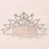 Pente de Cabelo Tiara Coroa de Princesa Infantil para Meninas Pente de Strass de Alta Qualidade Grampo de Cabelo Coroa de Aniversário para Menininha