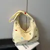 Bolso de Hombro Grande Capacidad Estilo Coreano Estilo Ins Bolso Cruzado de Nailon Bolso Dumpling Bordado Estilo Perezoso para el Trabajo Bolso Versátil