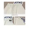 Nueva colección de otoño: pantalones de chándal blancos de cintura alta, adelgazantes y fluidos, pantalones casuales simples y versátiles con cordón, diseño deportivo y de pierna ancha