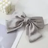 Presilha de Cabelo Grande de Cetim com Laço e Acabamento de Luxo, Grampo Exquisito para a Parte de Trás da Cabeça, Presilha Superior, Presilha Lateral, Acessório de Cabelo para Menina