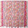 Bufanda Retro Floral con Borlas Estilo Francés con un Ambiente de Lujo Ligero, Chal de Doble Uso para Sesiones de Fotos Bohemias en la Playa para Mujeres