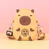 Porta-moedas de Silicone Capivara Fofo Criativo Bolsa para Guardar Moedas Celebridade da Internet Diagonal Desenho Animado Porta-moedas de Silicone