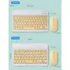 Teclado y Ratón Bluetooth Portátiles Ultra Delgados Adecuados para Tablets iPad y Teléfonos Android, Soporta 7 Idiomas