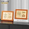 Medalla Autorizada de Madera 2025 Regalo Empresarial Proceso de Impresión Plana Placa de Lámina Dorada Certificado de Nombramiento