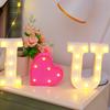 Lâmpada de carta LED para expressar proposta de casamento aniversário para expressar casamento alfanumérico Inglês layout de cena lâmpada de modelagem decorativa