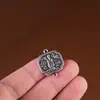 Ciervo Dorado Rey Plata Pura Estilo Étnico Vintage Símbolo de Longevidad Plata de Ley 990 Accesorio de Cuerda Trenzada Hecha a Mano DIY Joyería