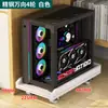 Suporte para Host de Computador de Mesa com Rodas, Rack de Armazenamento de Gabinete de Camada Dupla, Caixa Organizadora de Bandeja para Debaixo da Mesa de Escritório