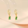 Suministro transfronterizo Europeo y Americano deseo venta caliente pendientes de circón cuadrado diseño simple para mujer pequeños combinan con todo pendientes de comercio exterior