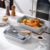 Set de Tres Bandejas para Hornear de Doble Asa Transfronterizas, Bandeja para Hornear Horno, Arroz Horneado con Queso, Bandeja para Hornear, Plato para Pasta, Horno Microondas, Existencia Lista al Por Mayor