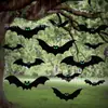 Murciélago de Halloween horror Fantasma colgante decoración de fiesta suministros adornos de murciélago interior y exterior patio inserción de tarjeta