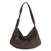 Bolsa Tote de Ombro Simples de Grande Capacidade Estilo Coreano para Mulheres Lançamento Primavera 2026 Nova Bolsa Transversal Casual de Couro de Alta Qualidade para o Dia a Dia