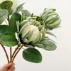 Flores artificiales, colores de primavera, flores monarca, flores tropicales, flores de cojín de alfileres aterciopeladas, decoración artística floral para el hogar, accesorios de flores artificiales