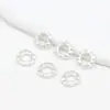 Círculo Qiankun Accesorios DIY Patrón Martillado Cuentas Espaciadoras Accesorios para Bisutería Alta Retención de Color Chapado en Oro Real de 14K Espaciador Texturizado D93