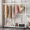 Estante para Secar de Piso Habitación Plegable Perchero Doméstico Simple Barra para Colgar Ropa Balcón Secado Edredón Artefacto Telescópico