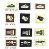 Etiquetas de Borracha PVC em Estoque, Etiquetas de Tecido para Sapatos e Chapéus, Etiquetas Decorativas, Acessórios para Vestuário, Patches de Tecido, Logos de Marcas de Moda