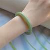 Wai Meng Material Imitación Jade Hetian Pulsera de Almidón de Raíz de Loto Qingshui para Mujer Jade Blanco Huangkou Jaspe Qiemo Azul Tira Redonda Fina Pulsera de Belleza